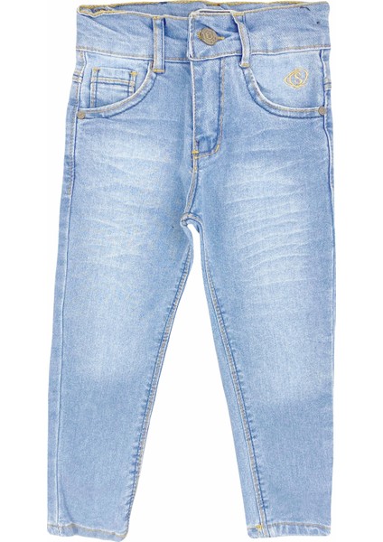 Fit Bebek Jean Kot Pantolon Açık Mavi