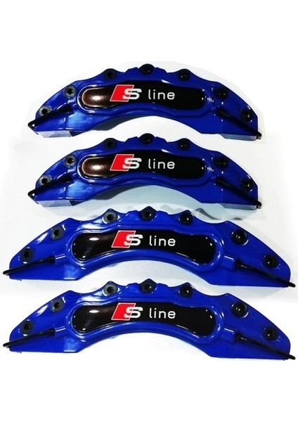 Audi A3 Uyumlu Mavi Sline Logolu Kaliper Kapağı