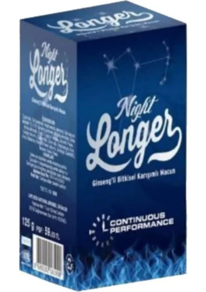 Night Longer Epimedyumlu Macun Ginsengli Bitkisel Karışım 240 Gr(Atom,Güç,Kuvvet,Enerji)