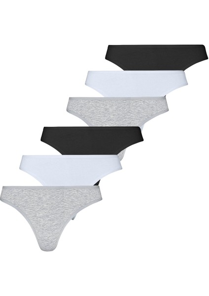 Likralı 6'Lı Kutu Tanga Külot Maya G-005 A