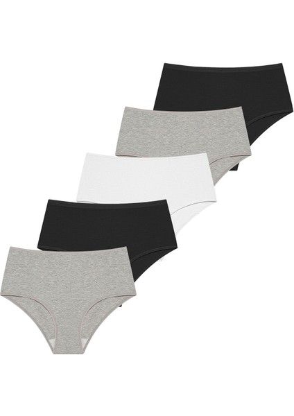 Likralı 5'Li Kutu Yüksek Bel Külot Berry G-007 A