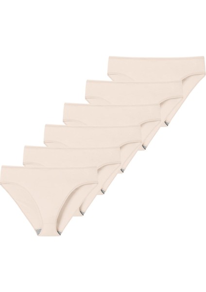 Likralı 6'Lı Kutu Premium Slip Külot Laura G-006 H