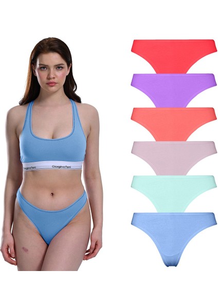 Likralı 6'Lı Kutu Tanga Külot Maya G-005 D fiyatları