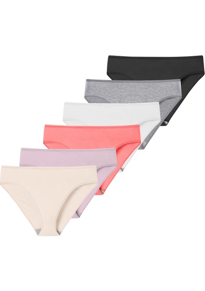 Likralı 6'Lı Kutu Premium Slip Külot Laura G-006 B