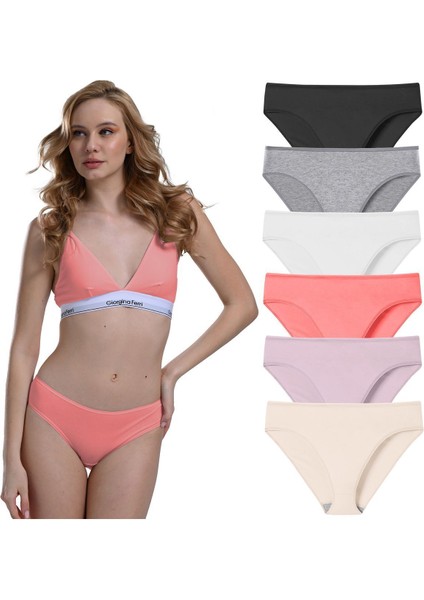 Likralı 6'Lı Kutu Premium Slip Külot Laura G-006 B fiyatları