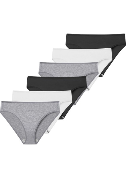 Likralı 6'Lı Kutu Premium Slip Külot Laura G-006 A