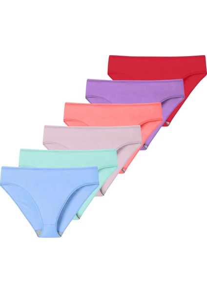 Likralı 6'Lı Kutu Premium Slip Külot Laura G-006 D