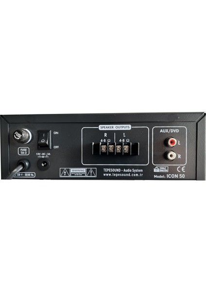 50 2X50 Watt Stereo 4 Ohm 1 Mikrofon ve 1 Aux Girişli USB Amfi