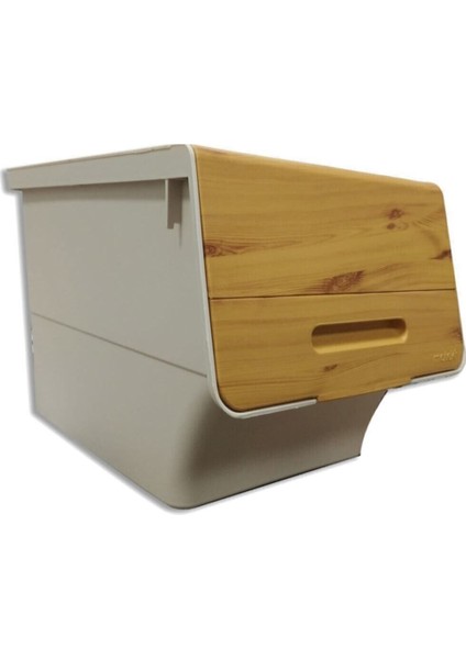 Mutfak Bambu Tekerlekli Organizer 12 Lt. Bej 35 x 26 Plastik Type 0