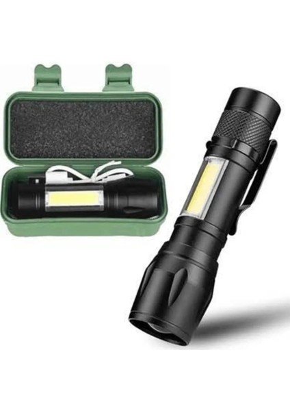 15W 1000LM Mini Zomlu Flaşörlü Ful Metal Suya Karşı Dayanıklı El Feneri indirimleri