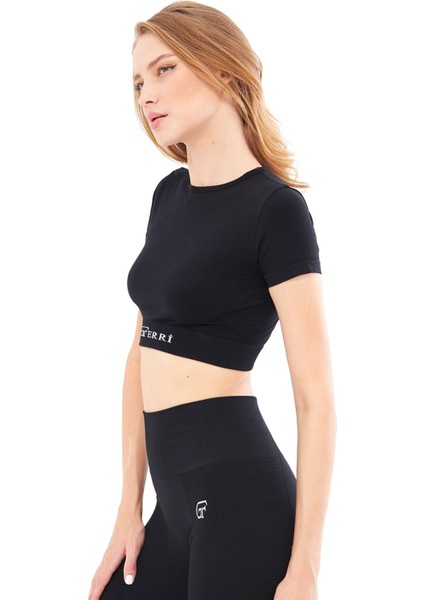 Yumuşak Dokulu, Esnek Yoga, Koşu, Spor ve Günlük Crop Top Mila