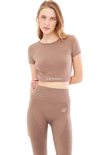 Yumuşak Dokulu, Esnek Yoga, Koşu, Spor ve Günlük Crop Top Mila