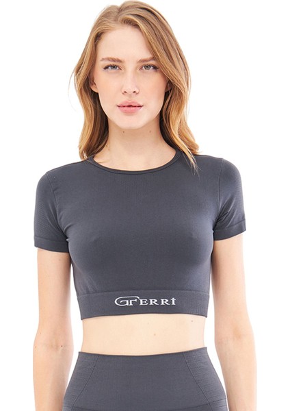 Yumuşak Dokulu, Esnek Yoga, Koşu, Spor ve Günlük Crop Top Mila