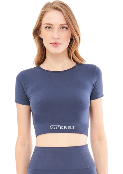 Yumuşak Dokulu, Esnek Yoga, Koşu, Spor ve Günlük Crop Top Mila