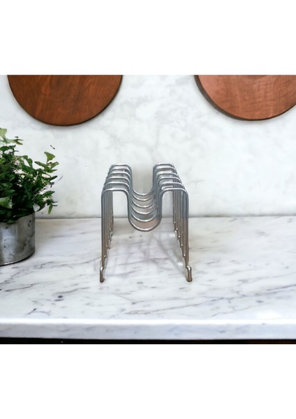 Metal Metal Krom Tava ve Tencere Kapağı Düzenleyici Tava Organizeri 000175 1 Parça Bej 20 x 30 Mutf fiyatları