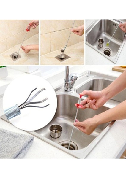Kıskaçlı Tıkalı Lavabo ve Gider Boruları Açma Teli