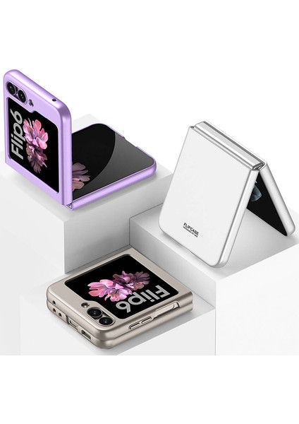 Galaxy Z Flip 6 Kılıf Zore Sert Kıpta Kapak-Mor
