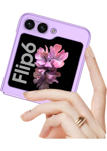 Galaxy Z Flip 6 Kılıf Zore Sert Kıpta Kapak-Mor