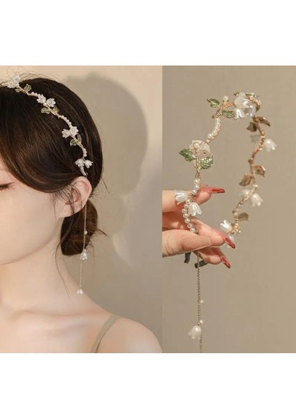 Inci Çiçek Detaylı Gelin Tacı