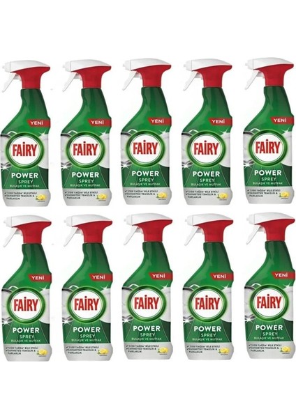 Fairy Power Sprey Bulaşık ve Mutfak Limonlu 500 ml x 10 Adet