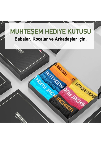 Likralı 6'lı Kutu Premium Erkek Boxer Boss