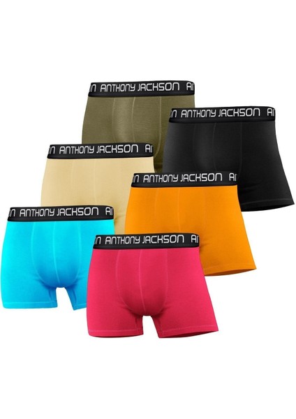 Likralı 6'lı Kutu Premium Boxer Santino 447 B