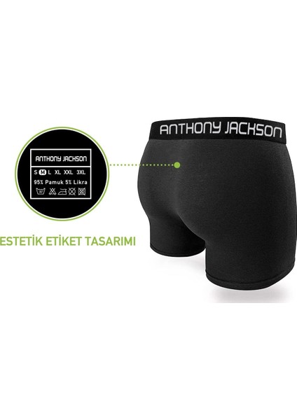 Likralı 3'lü Kutu Premium Erkek Boxer Oscar