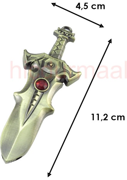 Kılıç Şeklinde Eskitme Renkli Tek Torchlu Yanan Metal Gazlı Çakmak 1 Adet