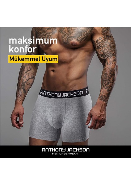 Anthony Jackson Likralı 6'lı Kutu Premium Erkek Boxer Boss