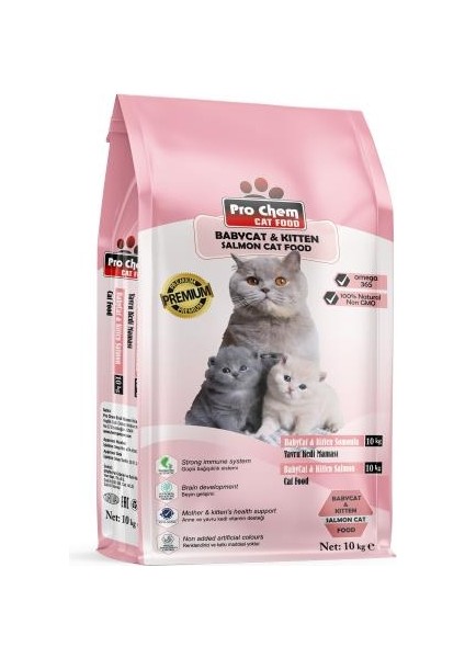 Babycat Kitten Somonlu Yavru Kedi Maması 10 kg