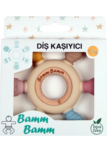 Bamm Bamm Silikon Bebek Diş Kaşıyıcı Hafif ve Rahat Kavranır