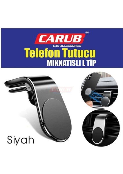 TELEFON TUTUCU IZGARAYA GEÇME (MIKNATISLI) (SİYAH)