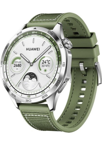 2 Yıl Watch Gt4 46MM - Yeşil 200-300 Mah Siyah 46 mm Yeşil Siyah Huawei Türkiye Garantili