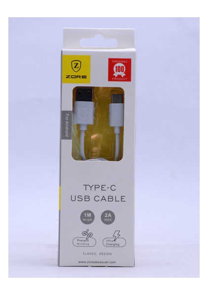 Zore Gold Type-C USB Kablo Z-04
