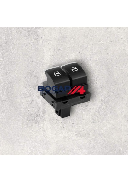 5K3959857B Cam Açma Anahtarı 2 'li Krom - Amarok-Caddy-Golf-Ibıza-Leon-Passat-Polo-Touran