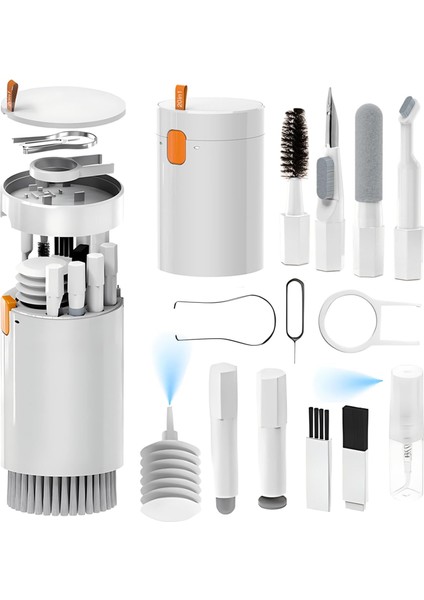 Air Pod S, Iphone, Pad Şarj Portu, Kamera Lensi, Kulaklık, Dizüstü Bilgisayar, Mekanik Klavye, Sim Ejecy Aracı, Elektronik Ürün Temizleme Için Onarım Temizleyici Araç Kiti 20'si 1 Arada Çok