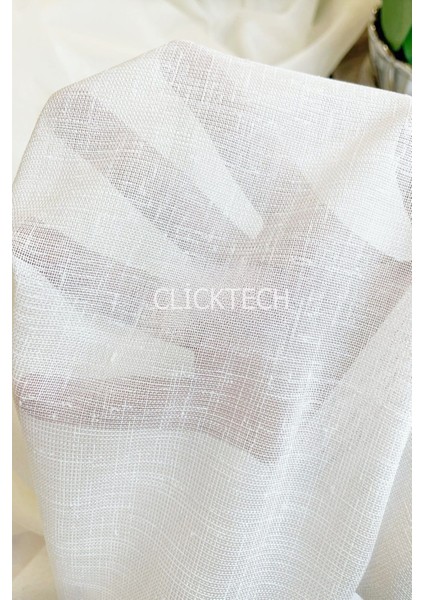 Taç Naturel Keten Tül Perde 1x3 Sık Pile - Kırışmaz Ütü Gerektirmez - Dökümlü Extra Gramajlı fırsatları