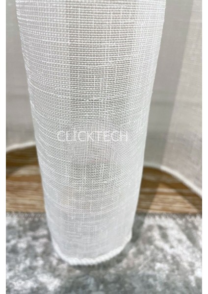 Taç Naturel Keten Tül Perde 1x3 Sık Pile - Kırışmaz Ütü Gerektirmez - Dökümlü Extra Gramajlı indirimleri