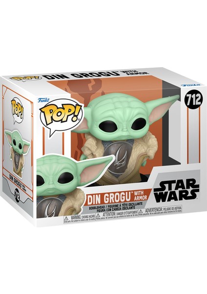 Pop! Star Wars: The Mandalorian - Din Grogu With Armor Vinyl Figure Figür