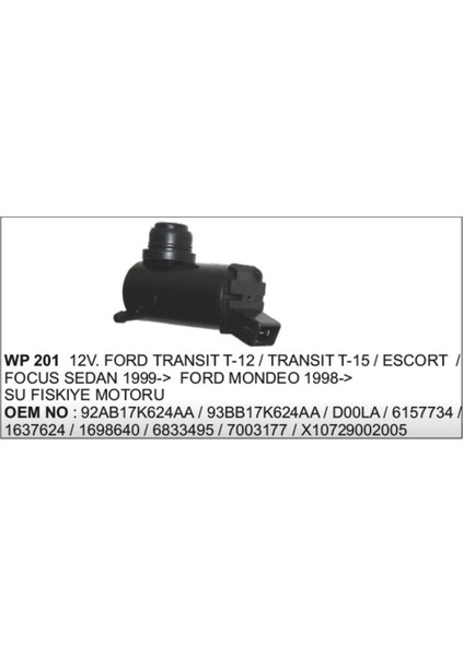 Cam Su Motoru 12V Escort Ford Transit T12-T15 V184