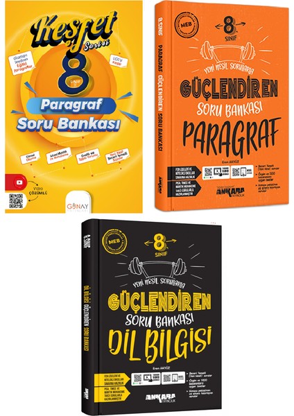 8. Sınıf Keşfet Paragraf + Ankara Yay. Paragraf + Dil Bilgisi