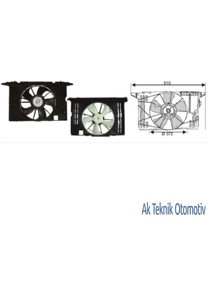 Fan Motoru 12V Toyota Corolla Uyumlu 2008-