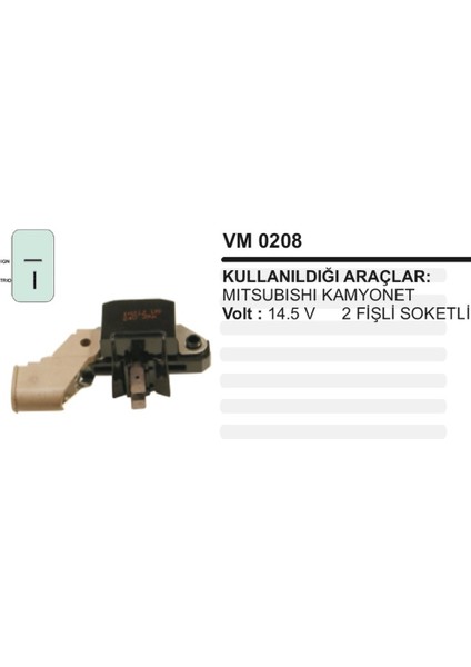 Konjektor 12V Mitsubishi Kamyonet 2 Fis Soket Yan