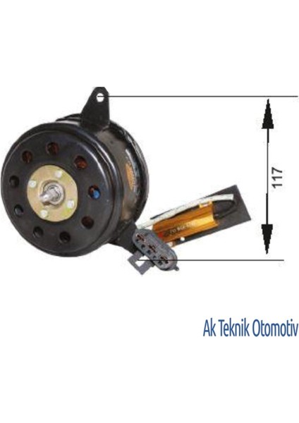 Fan Motoru 12V Vectra B 16 18 20 96>> Tek Motor