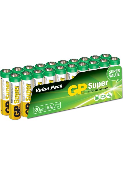 Süper Alkalin LR03 Aaa Boy Ince Kalem 20'li