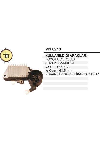 Konjektor 12V Corolla Uyumlu Yuvarlak 3 Fisli Ikazsiz