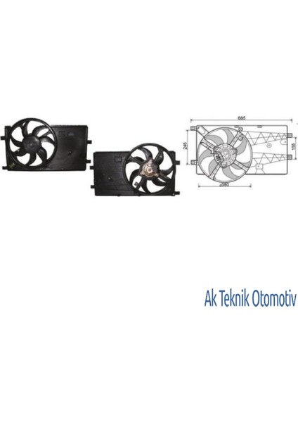 Fan Motoru 12V Fiat Fiorino Peu Bipper Cit Nemo