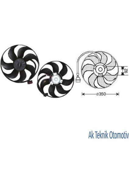 Fan Motoru 12V Golf Polo Audi A3 Octavia Fabia