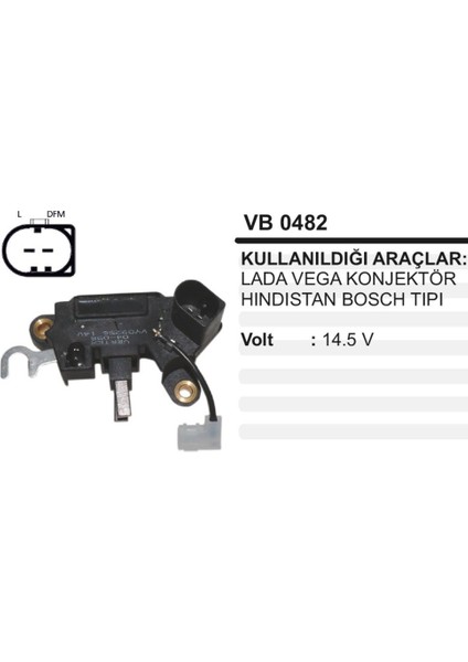 Konjektor 12V Lada Vega Hindıştan Bosch Trt5