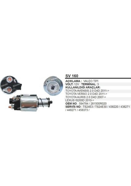Marş Otomatigi Toyota Auris Corolla Uyumlu Verso